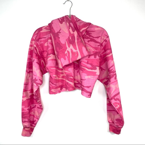 Women’s Crop Top Camo Hoodie by JOES USA - Picture 2 of 3